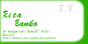 rita banko business card